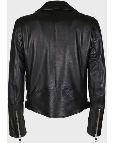 Alexander McQueen Black Leather Biker Jacket