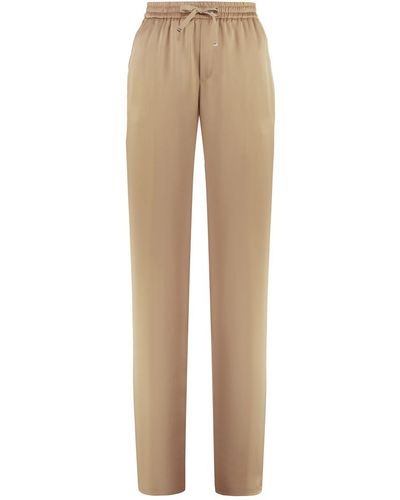 Herno Satin Trousers - Natural