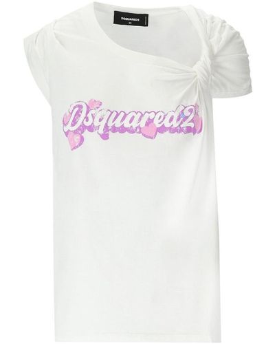 DSquared² Knotted T-Shirt - White