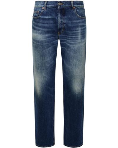 Saint Laurent Vintage Blue Cotton Jeans