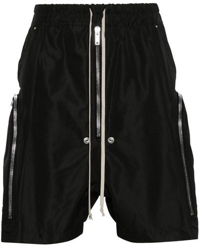 Rick Owens Shorts With Zip - Black