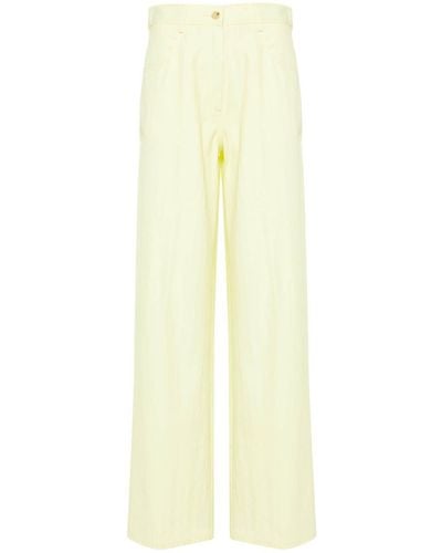 Forte Forte Vicose Cotton Chic Twill 5 Pockets Pants - Yellow