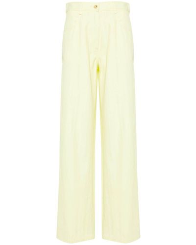 Forte Forte Vicose Cotton Chic Twill 5 Pockets Pants - Yellow