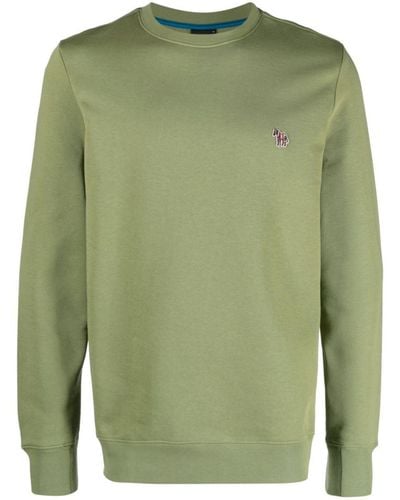 PS by Paul Smith Zebra Logo Cotton Sweatshirt - Green