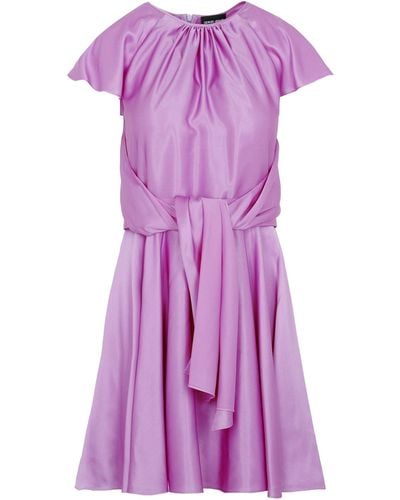 Giorgio Armani Silk Mini Dress - Purple