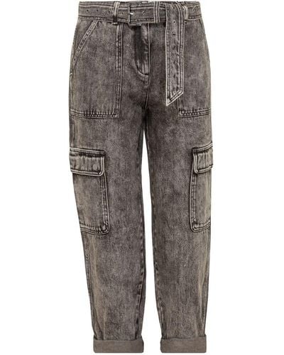 Michael Kors Michael Denim Wash Cargo Trousers - Grey