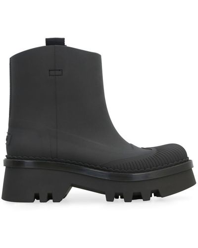 Chloé Raina Rubber Rain Boots - Black