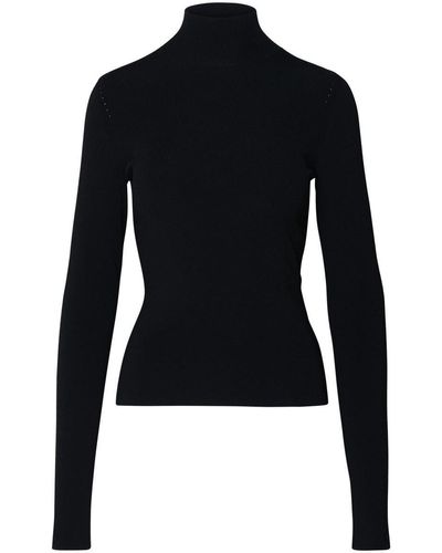 Off-White c/o Virgil Abloh Logo Band Black Viscose Blend Sweater