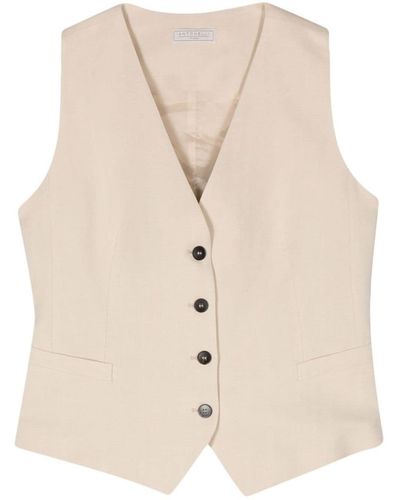 Antonelli Vest With Pockets - Natural