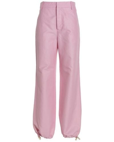 Marni Logo Embroidery Trousers - Pink