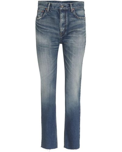 Saint Laurent 5-pocket Straight-leg Jeans - Blue