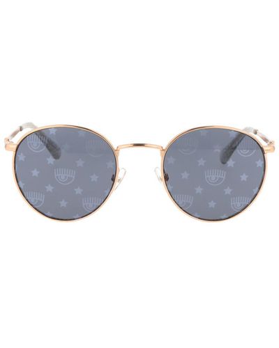 Chiara Ferragni Round Frame Sunglasses - Blue