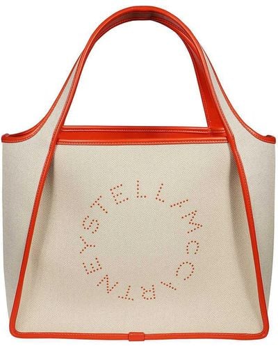 Stella McCartney Logo Detail Tote Bag - Natural