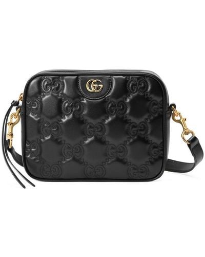 Gucci Matelassé Small Leather Shoulder Bag - Black