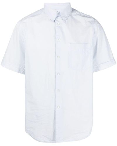 Aspesi Lightweight Cotton Shorts Sleeve Poplin Shirt - White