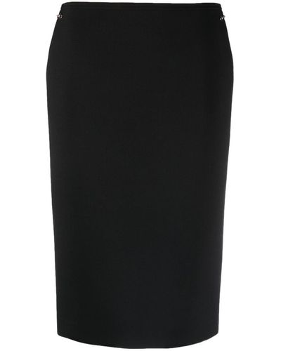 Gucci Horsebit Wool Midi Skirt - Black