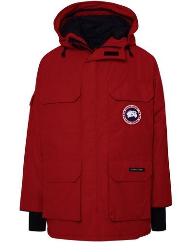 Canada Goose Expedition Red Cotton Blend Parka