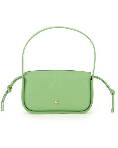 Yuzefi Leather Mini Scrunch Bag - Green