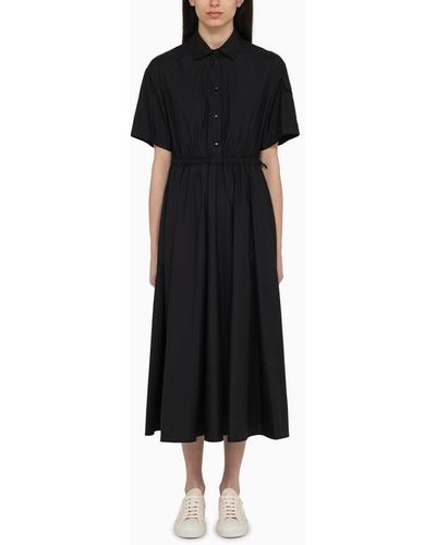 Moncler Nylon Midi Chemisier Dress - Black