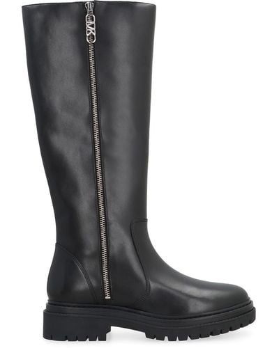 Michael Kors Regan Leather Boots - Black