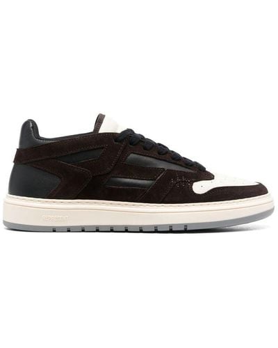 Represent Brown-black Leather Trainers