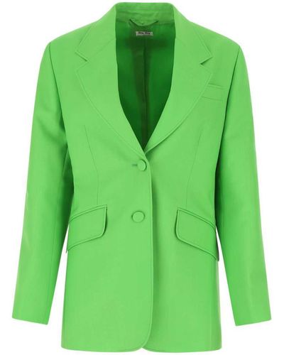Miu Miu Jackets And Vests - Green