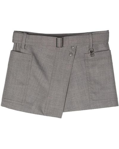 Low Classic Wool Pocket Mini Skirt Clothing - Grey