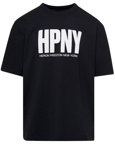 Heron Preston T-Shirt With Contrasting Logo Print - Black