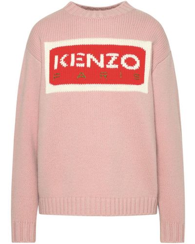 KENZO Rose Wool Sweater - Pink