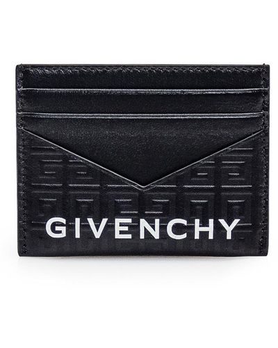 Givenchy G Cut Leather Card Holder - Black