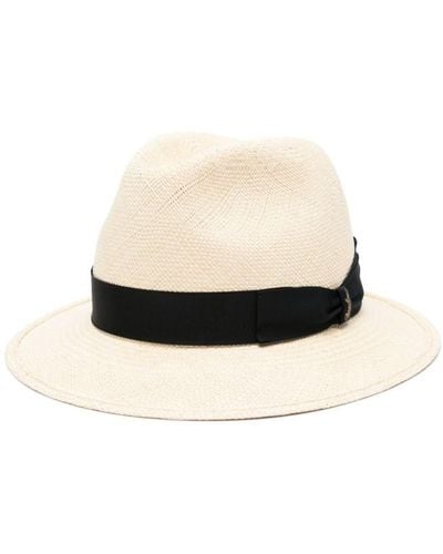 Borsalino Federico Straw Panama Hat - White