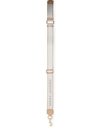 Marc Jacobs Tracolla Mj In Tessuto Beige - White