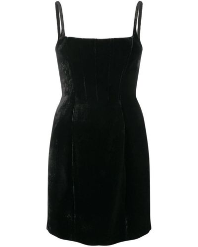 Miu Miu Velvet Mini Dress - Women's - Viscose/triacetate/silk/polyester - Black