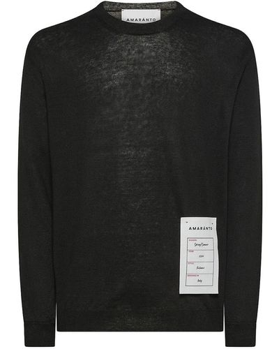 Amaranto Label Detail Shirt - Black