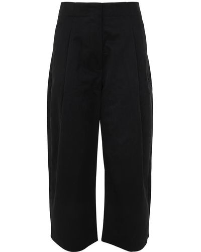 Studio Nicholson Tudio Nicholson Deep Pleat Volume Ankle Crop Trousers Clothing - Black