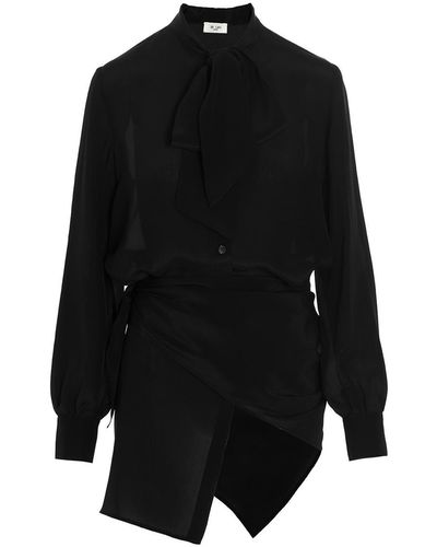 DI.LA3 PARI' ' Asymmetric Shirt - Black