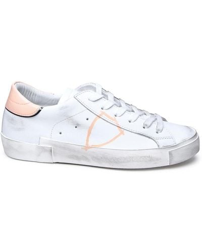 Philippe Model Leather Sneakers - White