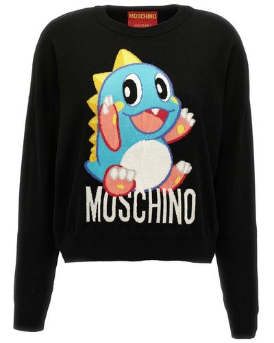 Moschino Bubble Bobble Sweater, Cardigans - Black