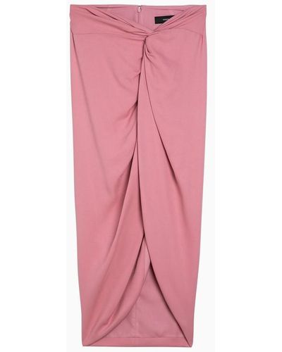 FEDERICA TOSI Midi Skirt With Knot - Pink