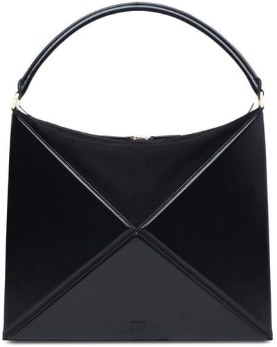 Mlouye 'hobo Flex' Charcoal Bovine Leather Bag - Black