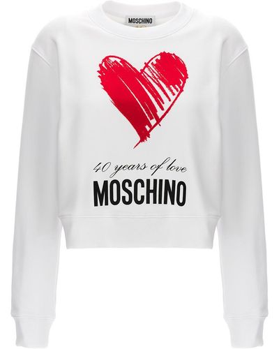 Moschino '40 Years Of Love' Sweatshirt - White