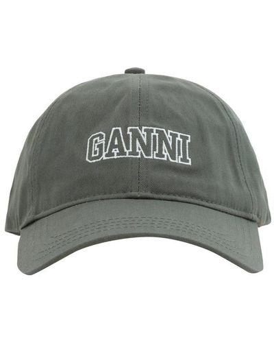 Ganni Baseball Hat - Green