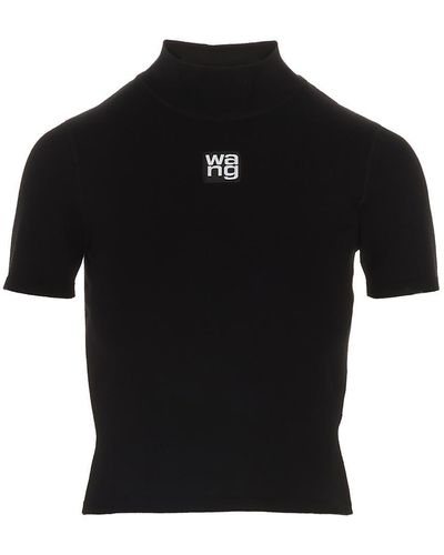 T By Alexander Wang Logo Patch T-shirt - Black