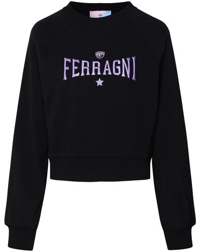 Chiara Ferragni Black Cotton Sweatshirt