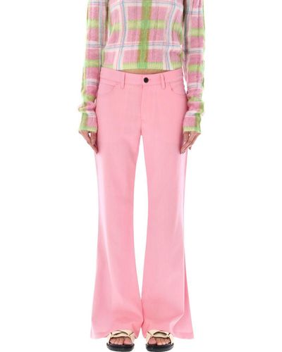 Marni Cool Wool Trousers - Pink