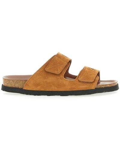 Palm Angels Leather Sandals - Brown