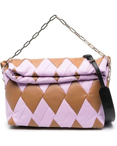 RECO Rombo Quilted Shoulder Bag - Pink