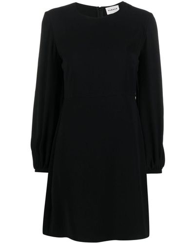 P.A.R.O.S.H. Long-sleeved A-line Mini Dress - Black