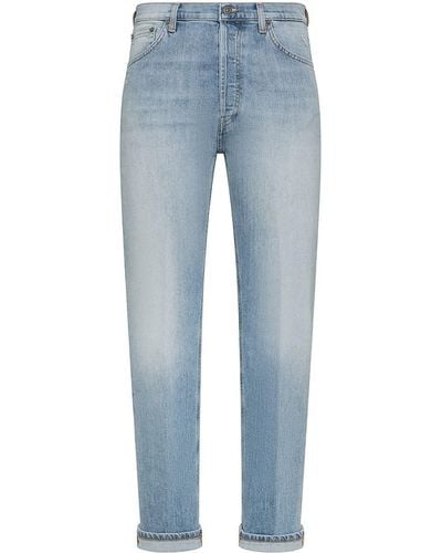 Dondup Icon Regular Fit Cotton Jeans - Blue