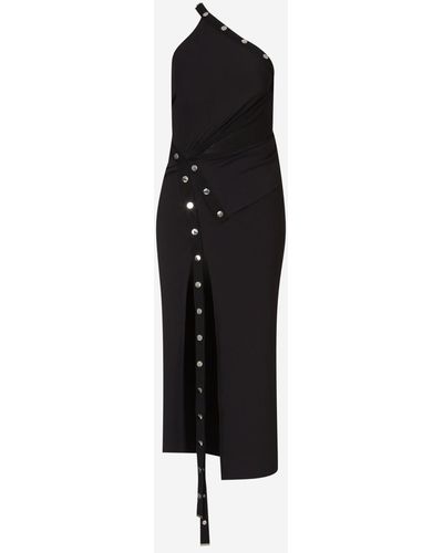 The Attico Buttons Midi Dress - Black
